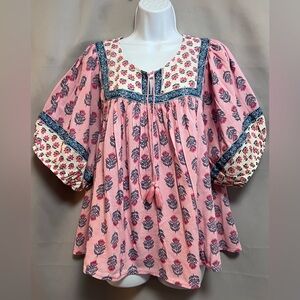 Old Navy Pink Floral Blouse